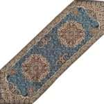 رومیزی رانر 160 طرح ترنج رنگ آبی فیروزه