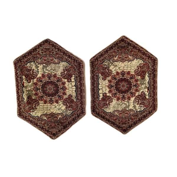 رومیزی عسلی 35 در 45 ترنج پتینه کرم
