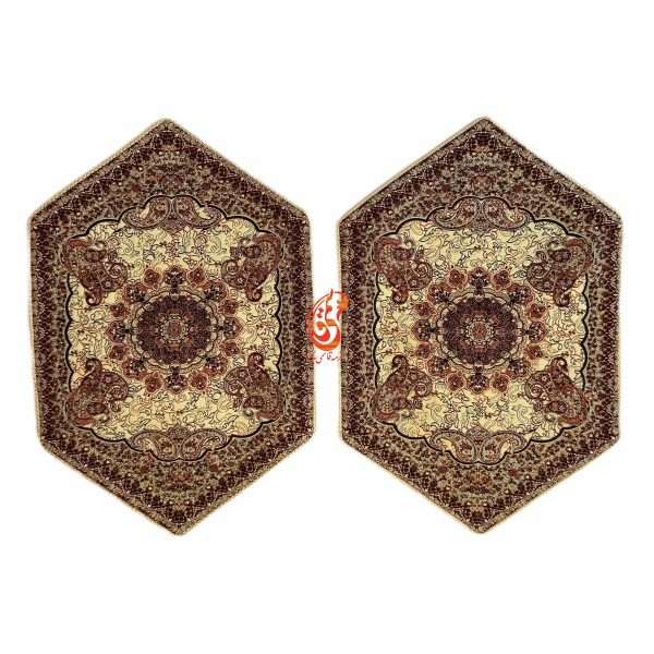 رومیزی عسلی 35 در 45 ترنج کرم