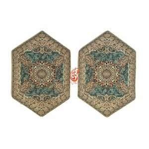 رومیزی عسلی 35 در 45 ترنج سبزآبی