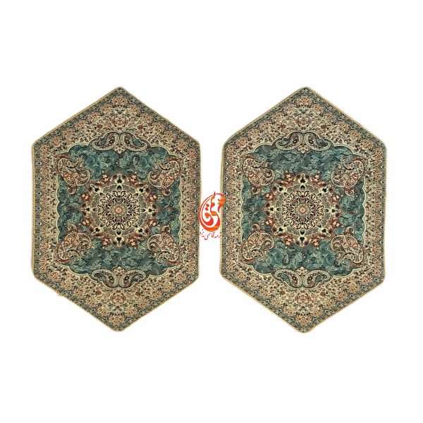 رومیزی عسلی 35 در 45 ترنج سبزآبی