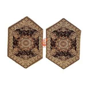 رومیزی عسلی 35 در 45 ترنج قهوه ای