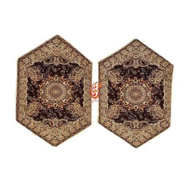 رومیزی عسلی 35 در 45 ترنج قهوه ای