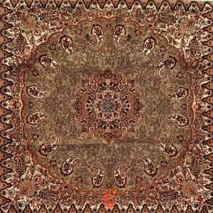 رومیزی ترمه نسترن رنگ گردوی (5تکه)