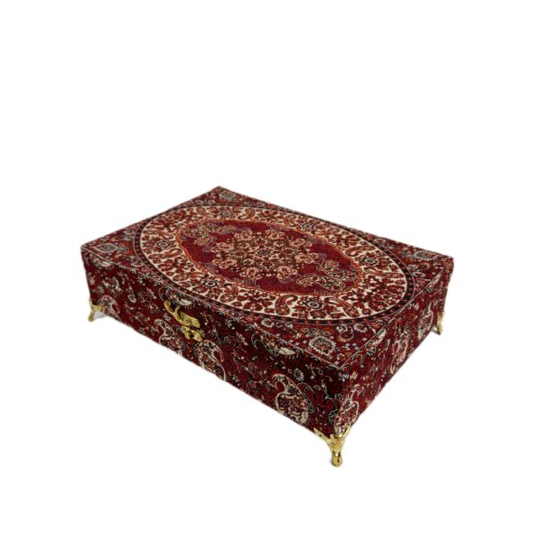 جعبه ترمه مناسب هدیه ، آجیل و شکلات خوری مدل B-1 Red