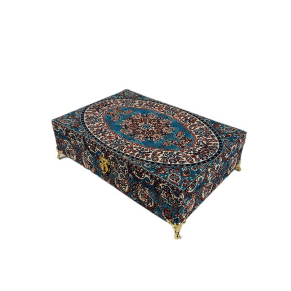 جعبه ترمه مناسب هدیه ، آجیل و شکلات خوری مدل B-1 Blue