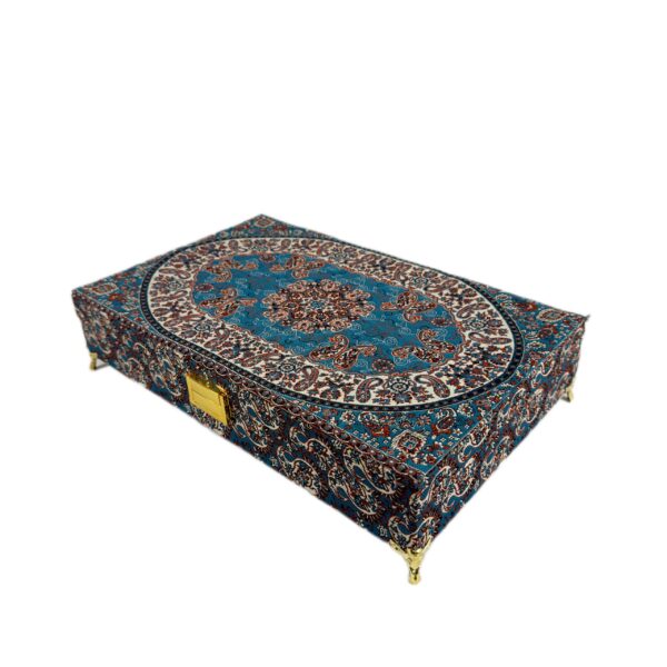 جعبه ترمه مناسب هدیه ، آجیل و شکلات خوری مدل B-3 Blue